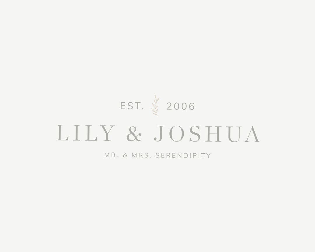 Wedding Logo, Wedding Branding, Monogram, Couples Logo, Wedding Gift