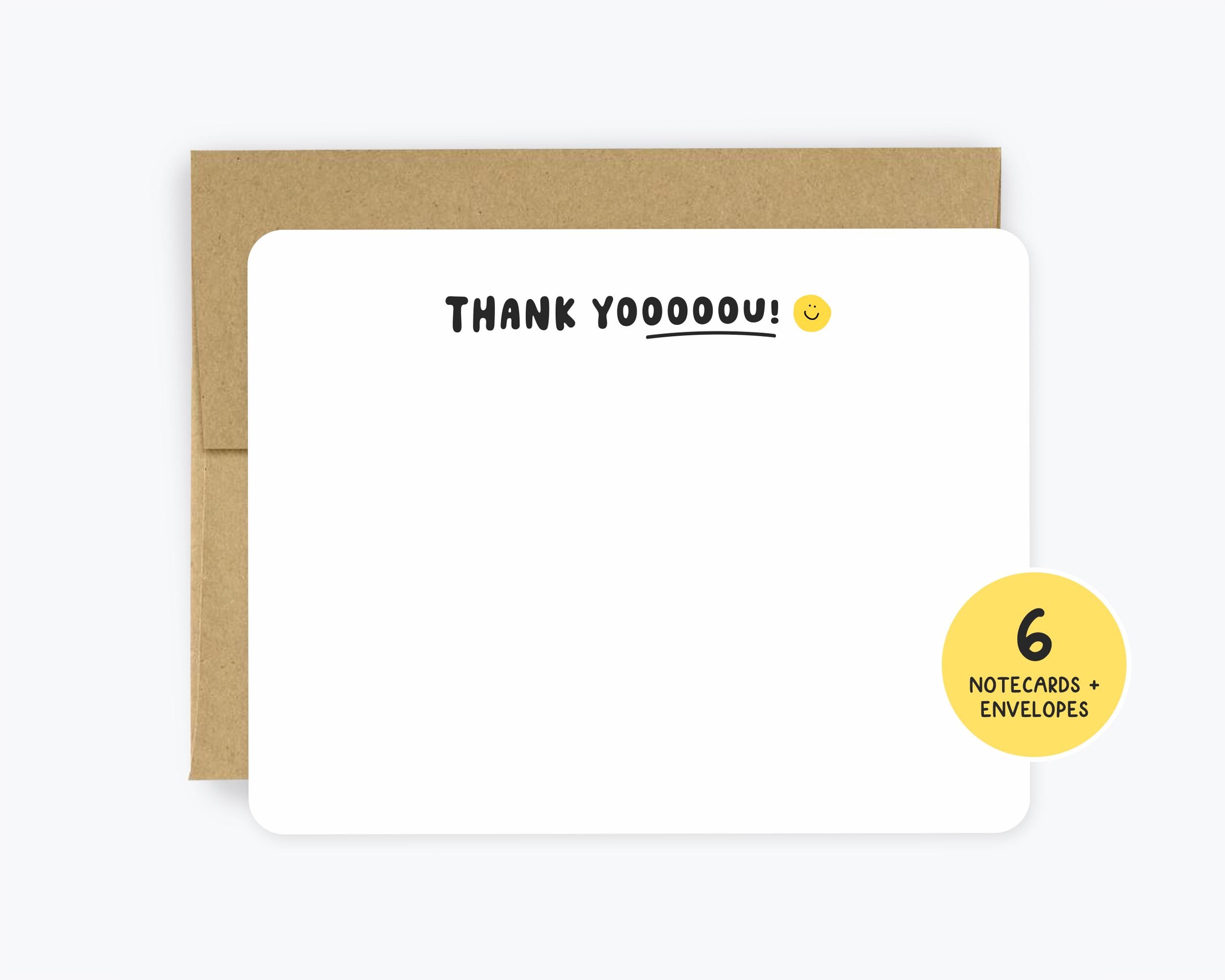 Thank You Notecard Set, Thanks, Thank You Card, Stationery Set, Writing ...