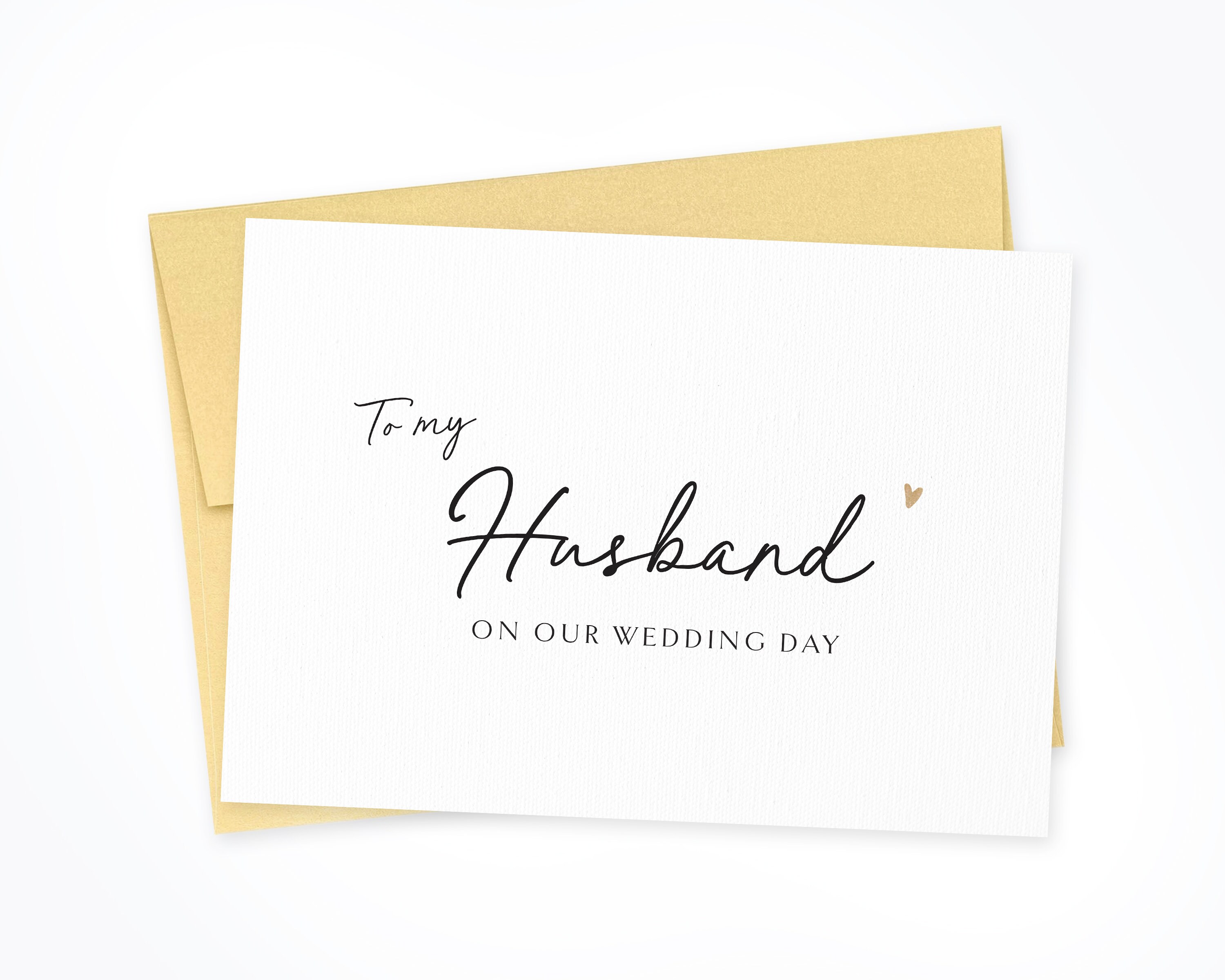 To My Husband On Our Wedding Day Note to Husband Husband Etsy
