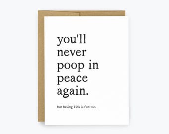 Funny New Baby Card, New Parent, Funny Pregnancy Card, Congratulations Baby Card, Parenting Humor, Baby Shower, Expecting Parents, Relatable
