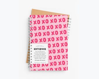 XO Notebook: Soft Cover Spiral Journal, Handmade, Dot Grid, To Do List, Planner, Notes, Sketches, Meeting Notes, Work Notebook, School