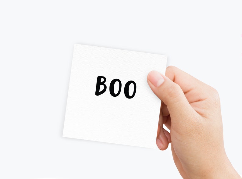 Small Boo Note Boo MINI Card, Cute Boo Card for Friends, Family, Boo Basket, Boo Card ...