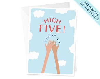 High Five Card | Graduation Card | Congratulations Card | Graduation Card | New Job Card | Celebration | Friendship | New Home | Baby Shower