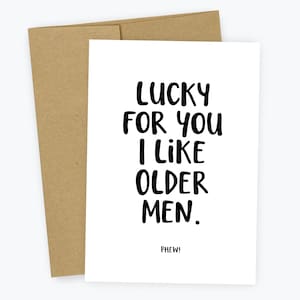 Older Men Card, Birthday Card for Him, Funny Birthday Card, Husband ...