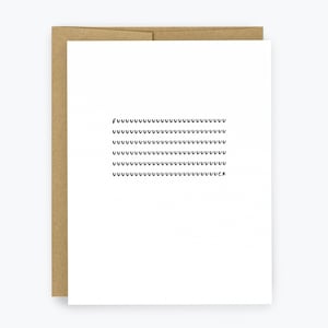 Fuuuck, So Sorry, Simple Thinking of You Card, Condolences Card, This Sucks, Get Well Soon, Sympathy, Here For You, Black and White Card