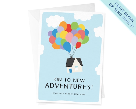 New Home Card | Cute New House Card | Up Card | Disney Card | Cute Greeting Card | New Adventures Card | Moving House Card | Personalized