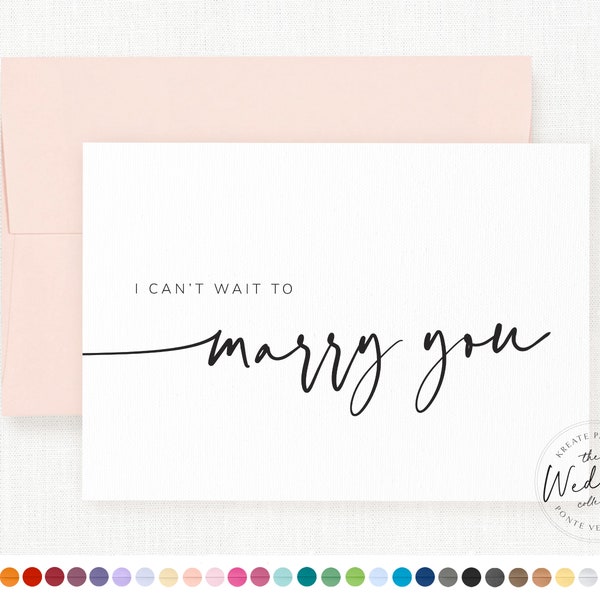 I Can't Wait To Marry You - Wedding Day, Groom Card, Bride Card, Card to Husband on Wedding Day, Future Husband, Future Wife, #HAYLIE