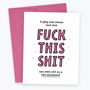 A Very Wise Woman Went off on a New Adventure, Funny Congrats Card, New Home Card, New Job Card, Good Luck Card, Traveling, College, Moving image 8