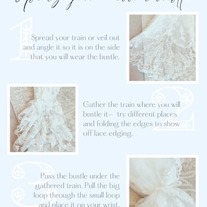 Emergency Bridal Bustle, Wrist Bustle for Wedding Dress Train image 2