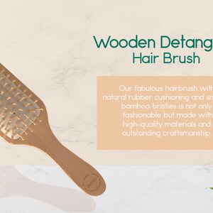 Wooden Detangling Hair Brush image 2