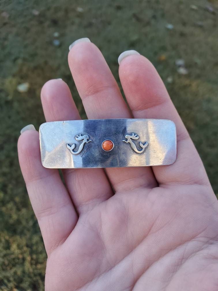Sterling Silver Mermaid Barrette - Etsy display picture 1