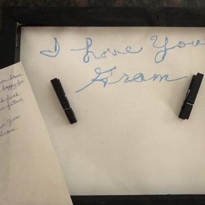 PERSONAL Hand-Written Note Framed Canvas