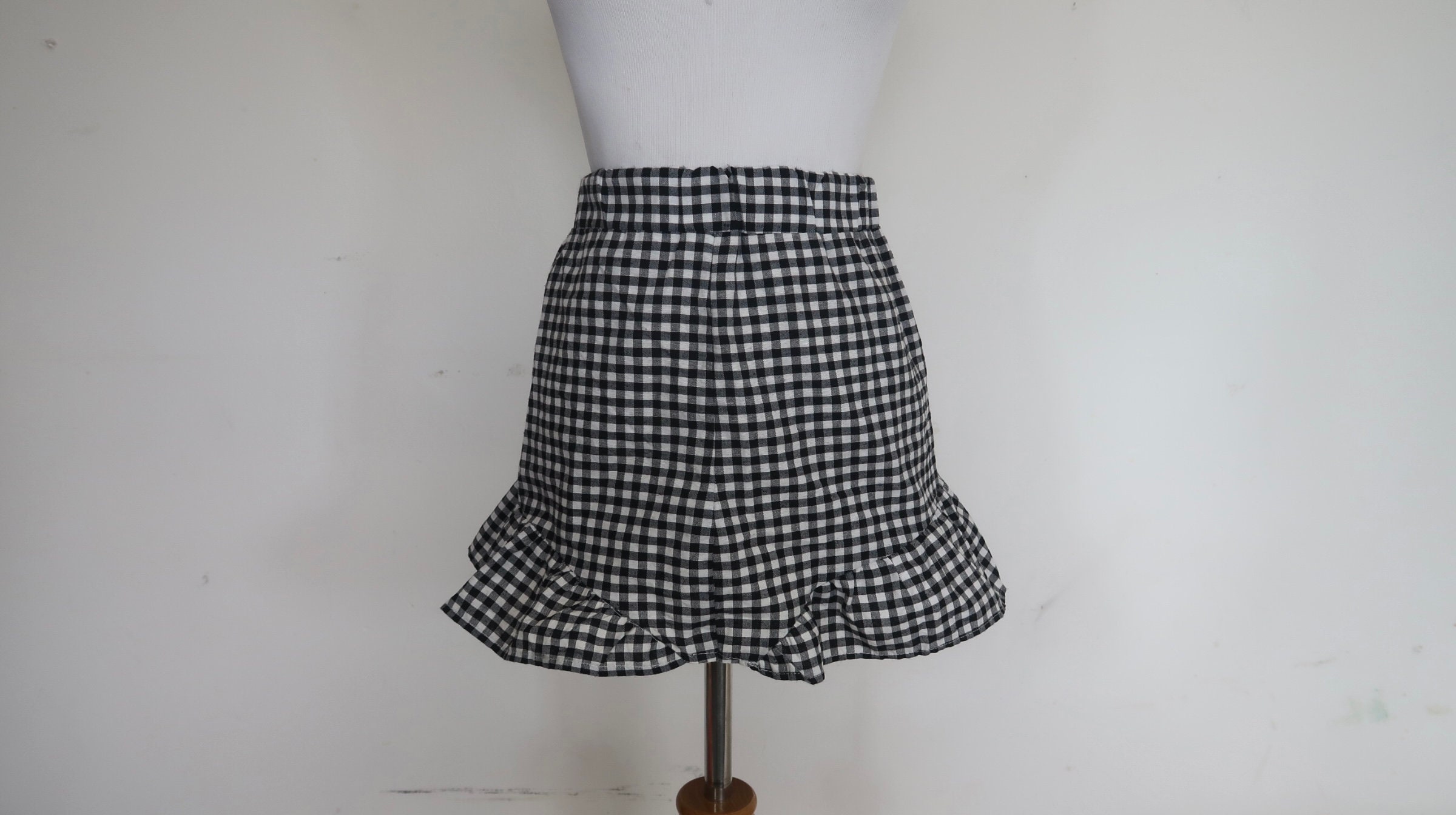 Black and white checkered skirt Summer skirt skirt for teen | Etsy