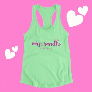 Personalized Racerback Bride Tank