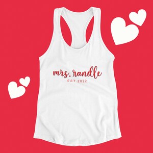 Personalized Racerback Bride Tank