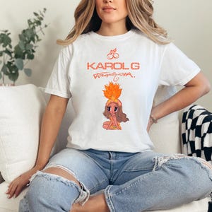 Karol G Tropicoqueta Album Tropical Short Sleeve Unisex Garment-Dyed T-Shirt, Music Lover Gift, Concert Attire, Summer Vibes Tee, Casual