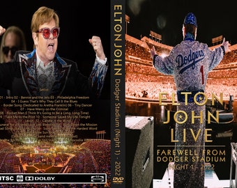 Elton John Farewell From Dodger Stadium 2022 Night 1 DVD!! New Sealed!!