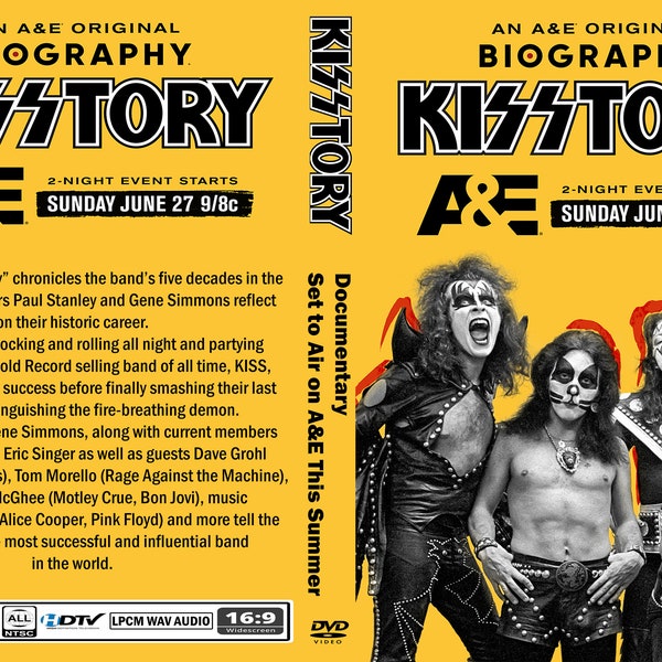 KISS- Kisstory A&E Biography 2-Night Event DVD!! New-Sealed!!