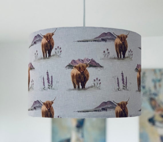 Highland cow lampshade deals