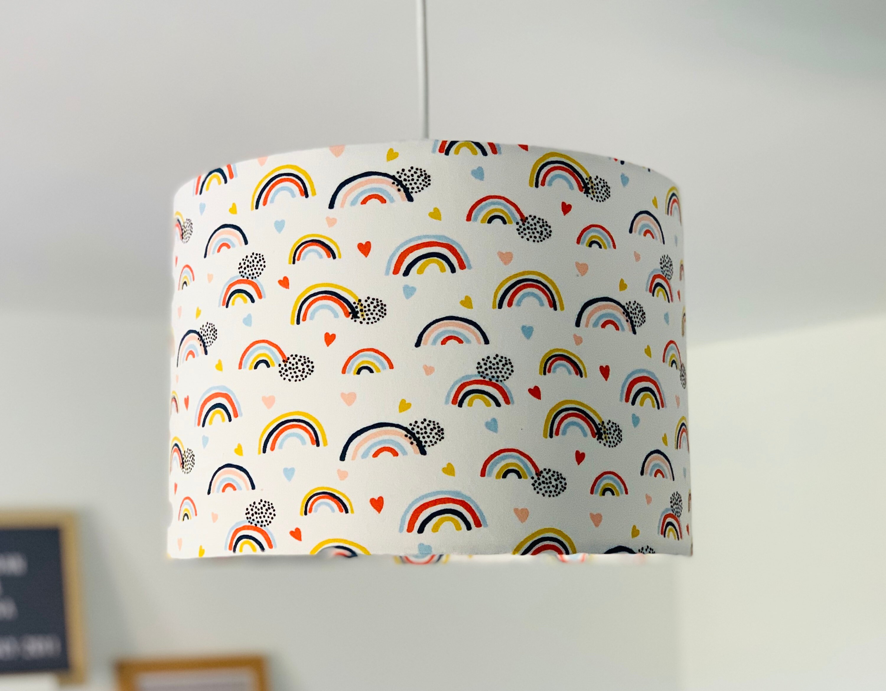 Rainbow Lampshade Rainbow Light Dotty Rainbow Sketch Etsy