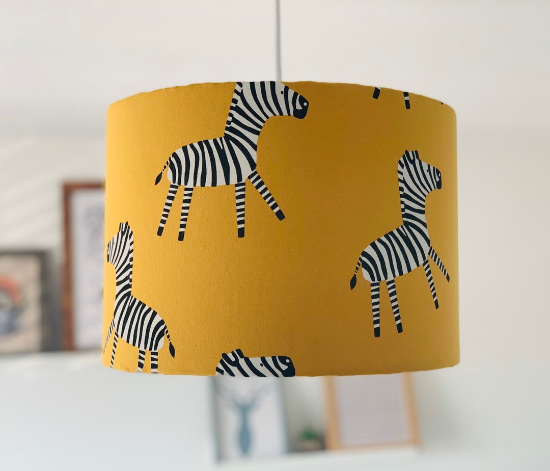 Zebra Lamp Shade Safari Lampshade Animal Lamp Zoo Theme Etsy