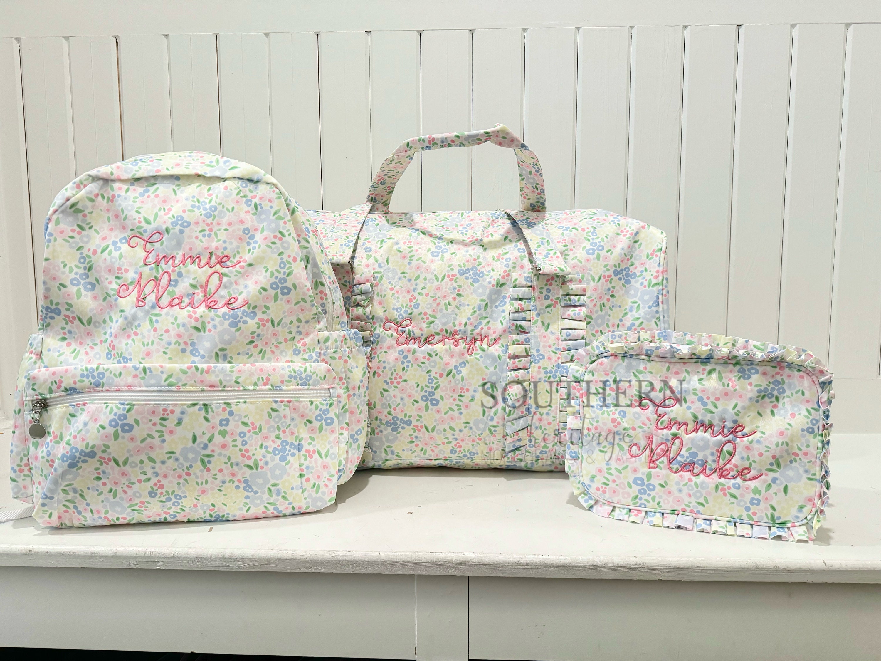 Nylon Luggage Set for Toddler/Kids (Full Size) includes Duffle, Full Size Backpack, and Toiletry