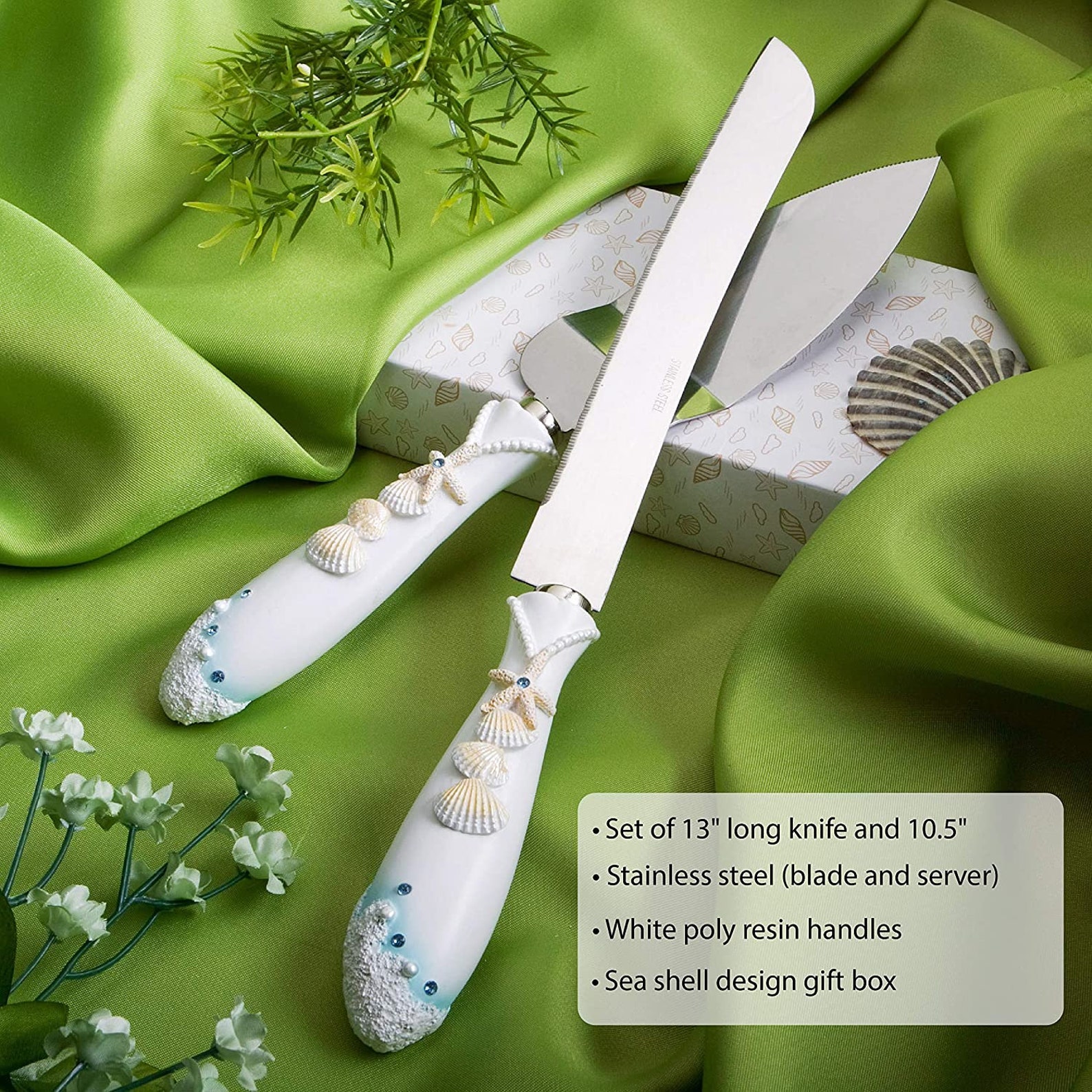 Couteau Et Serveur à Gâteau De Mariage Personnalisés - Initiales Et Date Gravées - Acier Inox