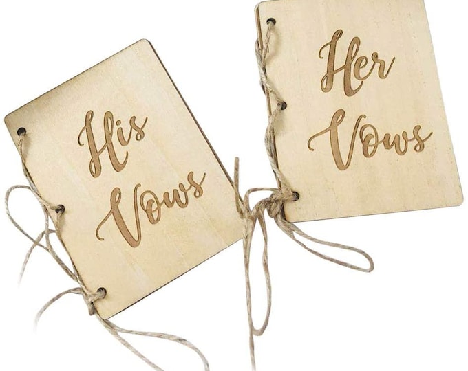 His and Her Vow Books Wedding Supplies Bride and Bridegroom Booklet for Wedding 2PCS