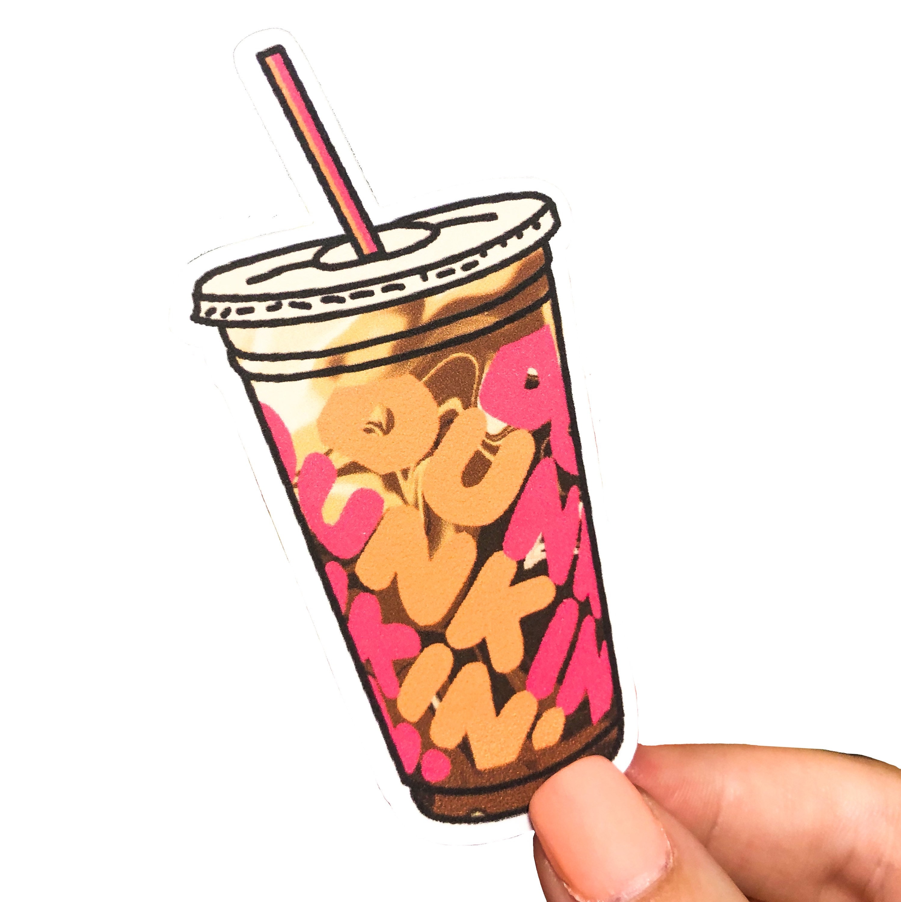 Dunkin Donuts Iced Coffee Sticker Etsy Dunkin Donuts Iced Coffee Sticker Etsy