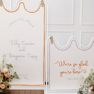 Sexi Plexi Tall Wiggle Wedding Welcome Sign | 805x1180mm | Customizable Printable Digital File | Instant Download | Canva Template