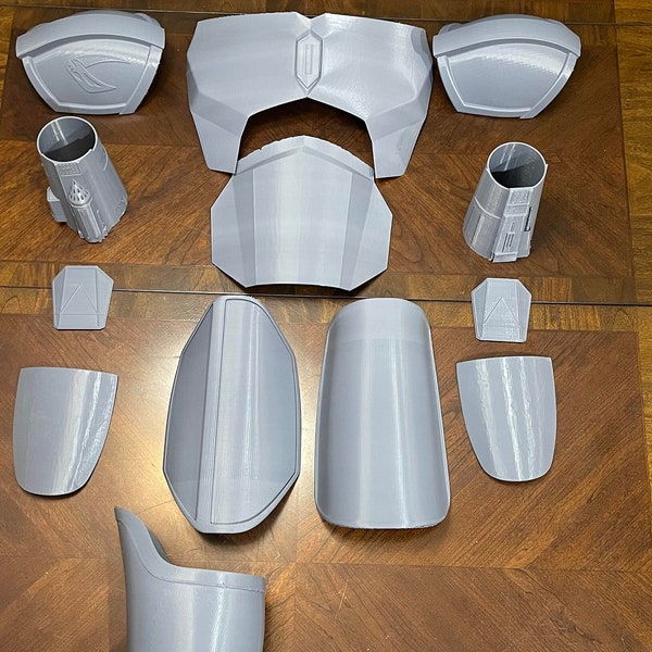 3D Printed Full Set Unfinished Mandalorian Armor (Not Sanded or Painted)