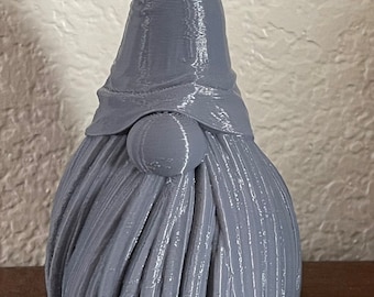 3D Printed Gnome (RAW NOT PAINTED) Height 5 Inches