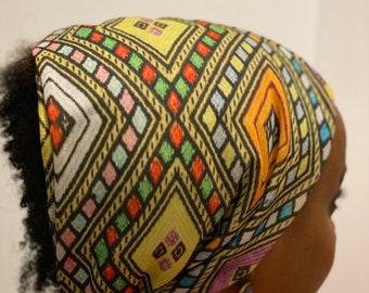Habesha Tilet Design Headband, Boho Hair Scarf