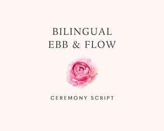 Bilingual Wedding Ceremony Script | Guion de Ceremonia de Boda Bilingüe | Bilingual Officiant Speech | Spanish Wedding Ceremony Script