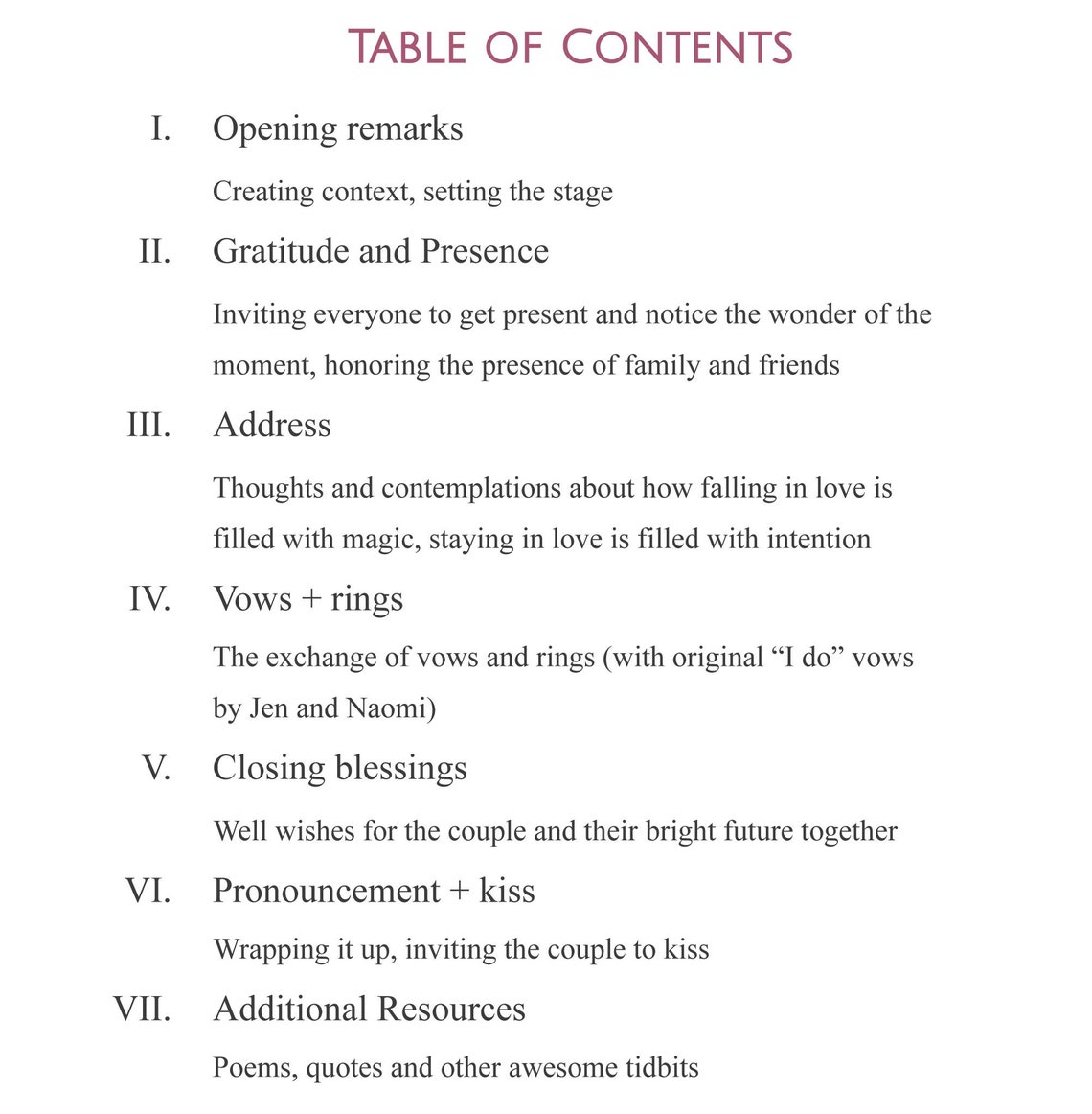 Beautiful & Modern Wedding Ceremony Script | Intentional Magic ...