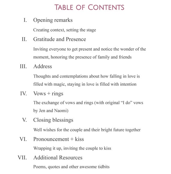 Beautiful & Modern Wedding Ceremony Script Intentional Magic - Etsy Finland