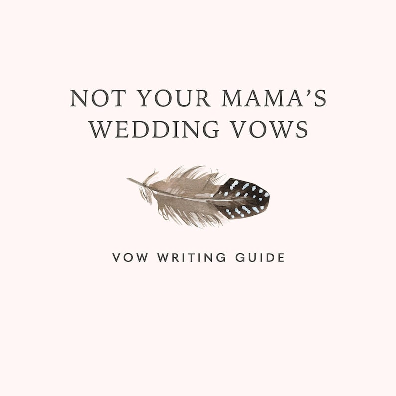 Wedding Vow Guide & Step by Step Tutorial How to Write Unique Wedding Vows Non Religious Wedding Vows Unique Engagement Gift image 1