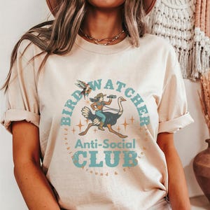 Anti Social Birdwatcher Shirt, Bird Nerd Tee, Bird Watcher T-Shirt, Bird Lover T-Shirt, Gift For Bird Lover Bird Lover Tee Funny Bird Tshirt