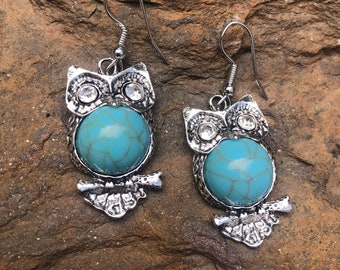 Orecchini Vintage A Gancio In Argento Sterling 925 Con Turchese Naturale A Forma Di Marquise, Stile Boho, In Confezione Regalo