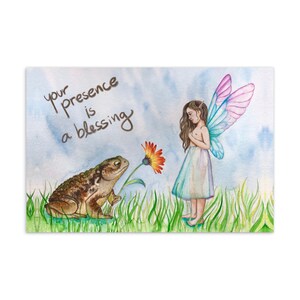Carte postale « Béni par ta présence » Amour de conte de fées