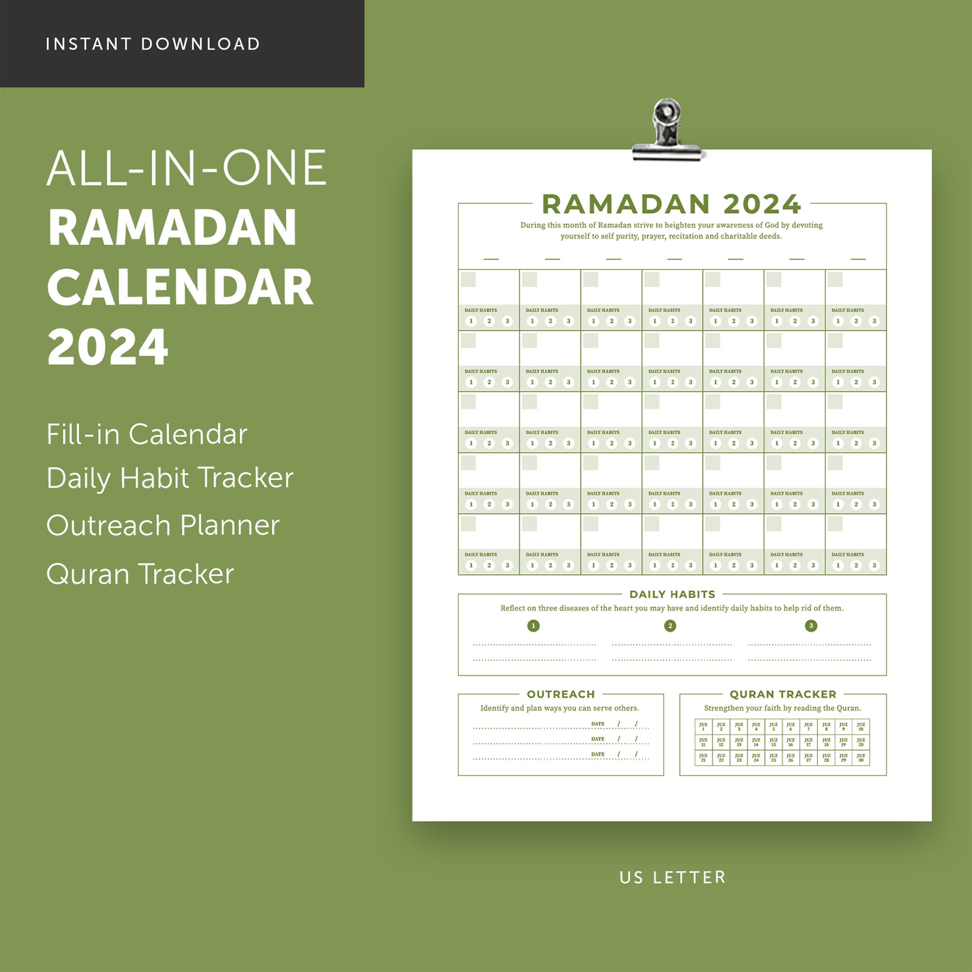 Calendario/planificador Ramadán 2024 todo en uno -  México