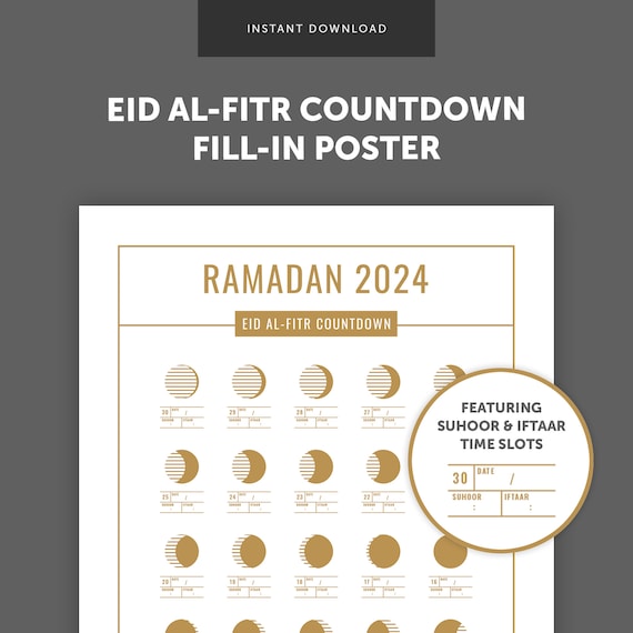 Eid Countdown Calendar / Poster - Ramadan 2024