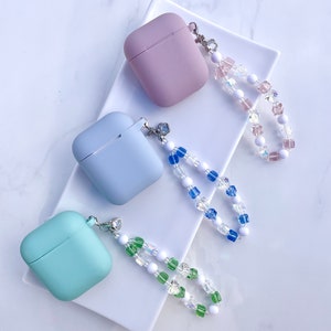 Pastel Crystal Beaded Phone Strap, Light Stick Strap, Crystal Wrist Strap, Phone Lanyard, Phone Accessory, Blue, Green, Pink Phone Charm