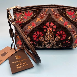 Turkish Kilim Purse/ Organizer with Removable Wrist Strap