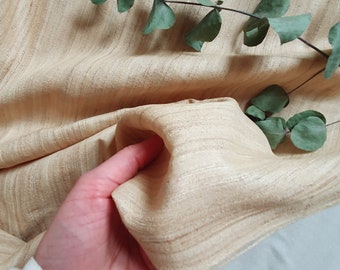 Organic peace 100% silk fabric ahimsa gheecha sustainable non-violent zero waste undyed raw handloom plant dye wild