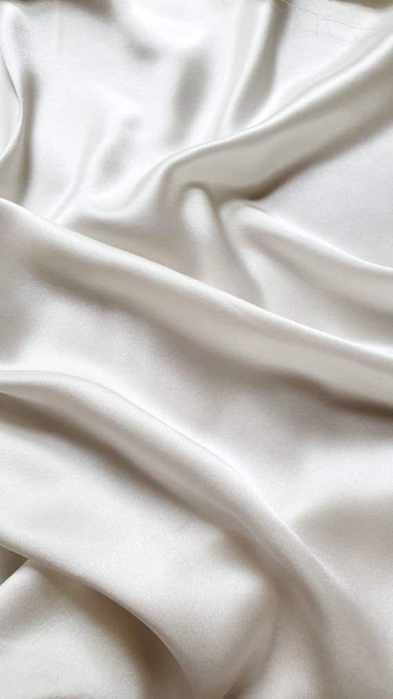 OEKO-TEX® 100% Mulberry Silk 22mm Satin 55 Natural Fabric Material Eco  Non-toxic Sustainable Plant Dye off White Undyed Bridal 