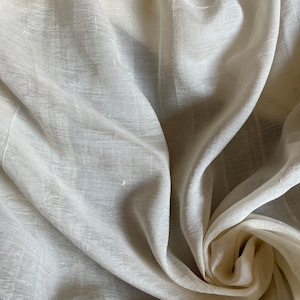 Organic peace silk with khadi fabric ahimsa sustainable non-violent natural raw handloom voile lightweight rustic bridal unbleached