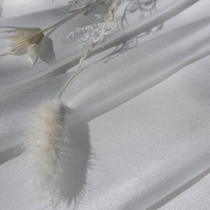 White Mulberry Silk Habotai Fabric - Oeko-Tex Certified, 54" Wide image 7