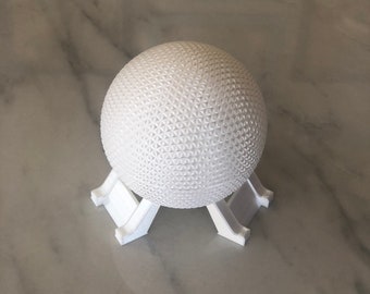 3D Printed Disney World Epcot’s Spaceship Earth Twist-Off Lid Container Model