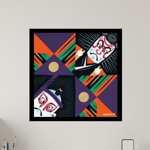 Furoshiki kochae kabuki ecowrap, panno di cotone per confezioni regalo riutilizzabile, mottainai giapponese a spreco zero